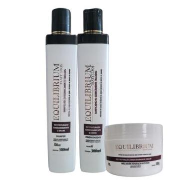 Imagem de Trio para Cabelos Danificados Equilibrium Paris Color: Shampoo + Condi