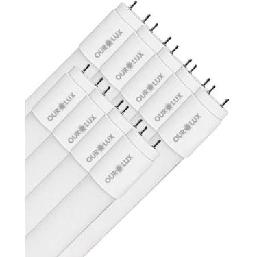 Imagem de 9 Lâmpada Led 9w Branca Fria 865 G13 T8 Bivolt Ourolux