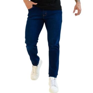 Imagem de Calça Masculina Jeans Básica Slim para trabalho - Mitchelgutto, Jeans 