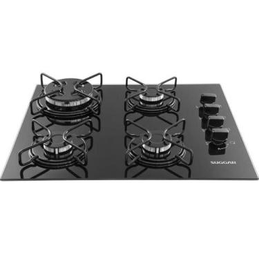 Imagem de Cooktop 4 Bocas Suggar: Vidro, Tripla Chama e Acendimento Automático P