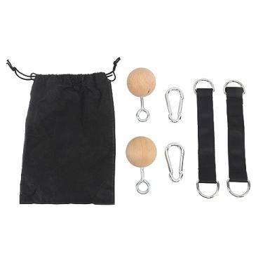 Imagem de Treinador de força de braço de bola de puxar de madeira para academia em casa, equipamento de calistenia, acessório de fitness de viagem, fita durável para barra de puxar para cima, presente para