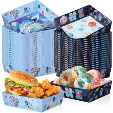 Imagem de Blushtier 36 Pcs First Trip Around the Sun Party Supplies 5 lb Outer Space Boats Large Paper Serving Trays for 1st Birthday Bohemian Hippie Sunshine Party Baby Shower