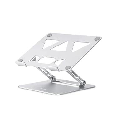 Imagem de Aoviho Suporte de laptop ajustável para mesa, suporte de laptop portátil e elevador, suportes dobráveis de alumínio para MacBook Air Pro, HP, Lenovo, Dell, Samsung, Chromebook, 10 a 15,6 polegadas,