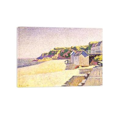 Imagem de Paul Signac Famosas Pinturas-Impressas em Tela-Praia-Moderno Pôster Decoração Sala de Estar e Quarto 50x70cm20x27in Tela Embrulhada