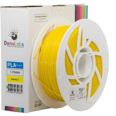 Imagem de Filamento Impressora 3d Pla Dynalabs 1.75mm 1kg Cor Amarelo