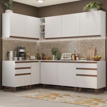 Imagem de Cozinha Completa De Canto Madesa Reims 382002 Branco