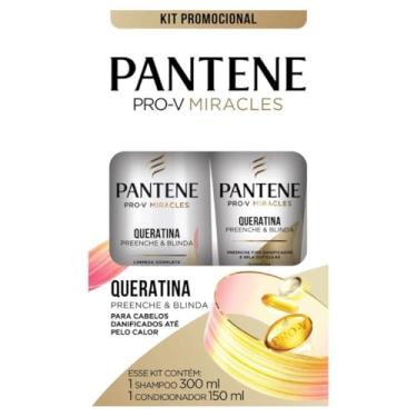 Imagem de Pantene Kit Queratina Shampoo 300ml e Condicionador 150ml