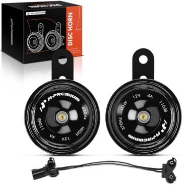 Imagem de A-Premium Buzina de disco compatível com Ford Focus, Edge, Mustang, Fiesta, Mondeo, Kuga, S-MAX SMAX, com 2 conectores de fio