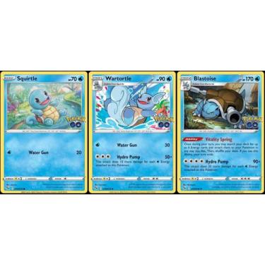 Imagem de Lote de cartas Pokémon Blastoise 017/078 Foil Evolution Wartortle - Po