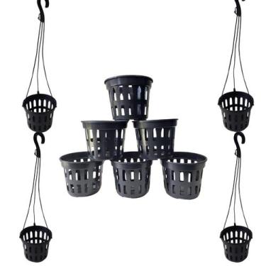 Imagem de Kit 30 Vasos Vazados P/ Plantas Orquídeas Pote 15+30 Hastes - Orquiflo