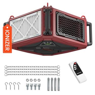 Imagem de Abestorm Sistema De Filtragem De Ar Com Ionizador Integrado, Coletor De Pó De Oficina Com Ventilador De Vórtice Potente De 1080 Cfm, Adequado Para Marcenaria, Garagem, Oficinas, Até 1100 Pés Quadrad