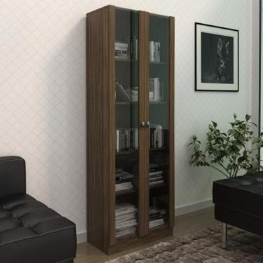 Imagem de Armário Multiuso 59,8 com 4 Prateleiras e 2 Portas de Vidro ME4115 Tec