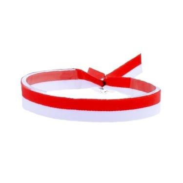 Imagem de BDM Pulseira de tecido masculina e feminina com a bandeira do Peru, Atlético de Madrid, Cantábria, Áustria, Polônia, Indonésia e Mônaco, One size, Antialérgico, Sem Pedra Preciosa