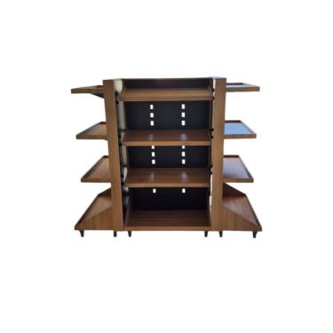 Imagem de Gondola Central 120 Madeirado 1 Metro 2 Pontas 16 Bandejas