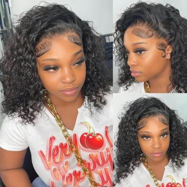 Imagem de Peruca Nakkia Deep Wave 13x6, renda frontal, cabelo humano, 25 cm