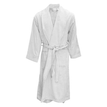 Imagem de Roupão De Microfibra Flannel Stripe Tamanho G-Andreza Branco