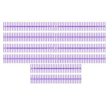 Imagem de QANYEGN 10 PCS Espinhos de encadernação de plástico, bobinas de encadernação em espiral de plástico, fichário de pente de 19 mm e 30 anéis compatível com tamanho de papel A4 B5 A5, (Violeta)