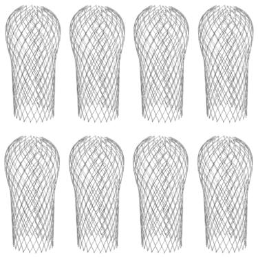 Imagem de Evponk 8 peças de protetores de calha, filtro de filtro expansível de calha de alumínio de 8,5 cm, protetor de calha de folha para evitar entupimentos de folhas, detritos, galhos, musgo de telhado