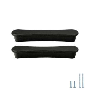 Imagem de Evionlin 2 puxadores pretos de gaveta de madeira ASH de 16 cm para puxadores de armário de madeira para puxadores de cômoda de cozinha ou quarto