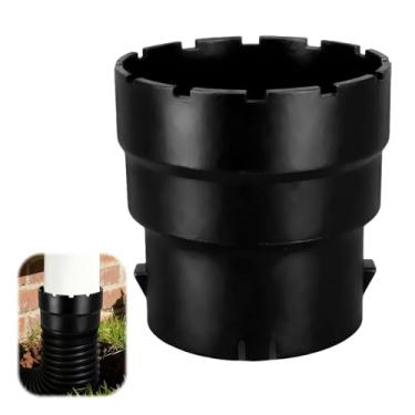 Imagem de MUIEGUDO Adaptador de tubo corrugado de 10 cm, 10 cm ondulado para 10 cm SDR 35 ou 10.2 cm SCH 40. (1, preto)