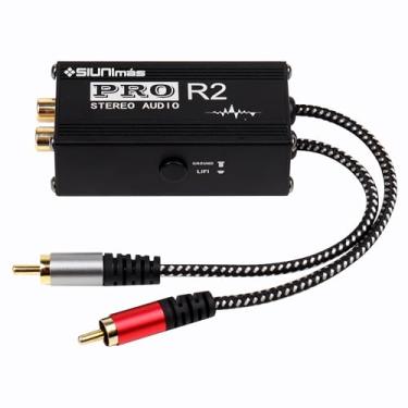 Imagem de SIUNIMAS Pro RCA R2 Portátil RCA Passivo Ground Loop Filtro de Ruído Caixa de Isolamento de Ruído de Áudio para Casa/Carro/Sistemas Oficiais de Reprodução de Áudio (SIM-RCA-Pro R2)