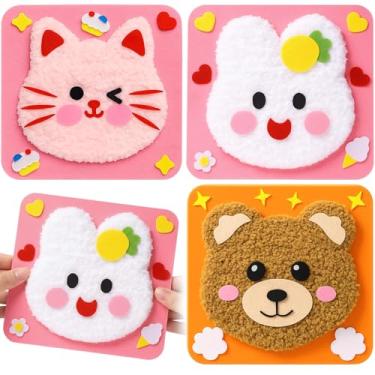 Imagem de CZFSWT Conjunto de 3 peças de bonecas bordadas, kit de bordado à mão, kit de costura adequado para iniciantes em costura, projetos de artesanato em sala de aula e presentes