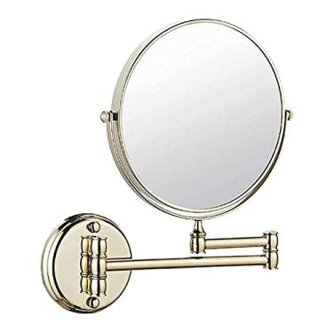 Imagem de Espelho de maquiagem Espelho de penteadeira espelho de montagem na parede do banheiro, espelho de maquiagem com ampliação espelho de banheiro telescópico de dois lados para penteadeiras espelho