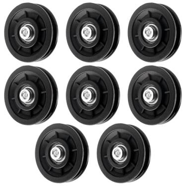 Imagem de KoMvzyl Roda de rolamento universal de nylon de 90 mm/3,5" substitui para equipamento de ginástica, peça de cabo, polia de rolamento de abração à prova de desgaste, equipamento de academia e sistema