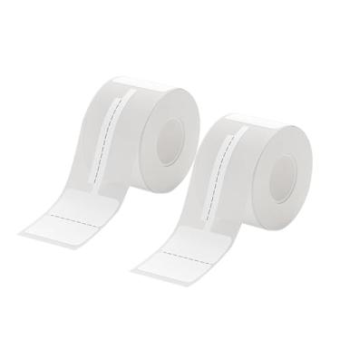 Imagem de Fita de etiqueta de joias B1 etiquetas adaptadas adesivo padrão laminado recipiente de escritório de substituição para Niimbot B21 B1 B3S Label Maker (2 rolos, 02T branco)