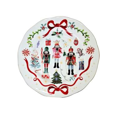 Imagem de Travessa de cerâmica para servir quebra-nozes de Natal, 26 x 26 x 2,5 cm