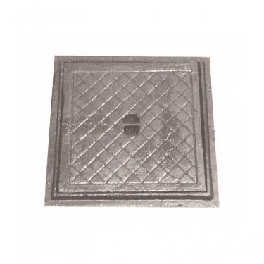 Imagem de Tampa Tampão Chão Articulado Ferro Fundido Inspeção 20x20cm