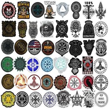 Imagem de Adesivos Mystical Pirate Runes Viking Vinil Waterproof x50 - Yiweisai