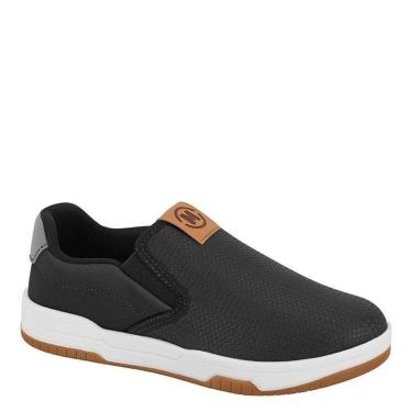 Imagem de Tênis Slip On Infantil Menino Casual Confortável Molekinho - Preto/Cinza - 30-Masculino