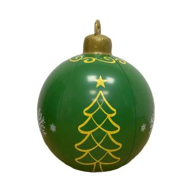 Imagem de Bola Inflável Gigante De Natal De 60cm Para Decoração De Jardim, Balão