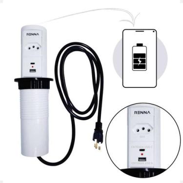 Imagem de Torre De Tomada Automática Branco 1T2Usb + Wireless Renna