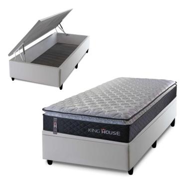 Imagem de Cama Box Baú Solteirão 96x203 Dakota Espuma D33 King House