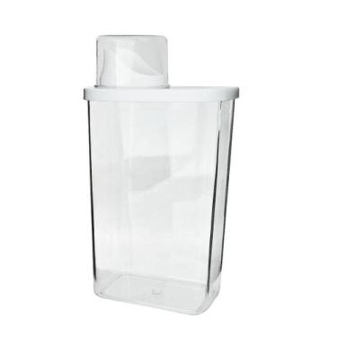 Imagem de Pote de plástico multiuso com copo medidor 1.3 litros 23,2cm - Casita