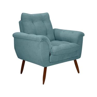 Imagem de Poltrona Xangai Bouclé Azul