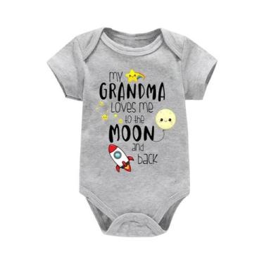 Imagem de Macacão Engraçado Para Bebês Meninas E Meninos MY GRANDMA LOVES ME to 