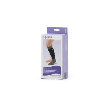 Imagem de Kit polaina compreflex panturrilha 3/4 601 ponteira fechada preta - si