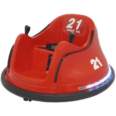 Imagem de Carrinho Bate Tromba Elétrico 6V Gira 360 com Controle Remoto Infantil
