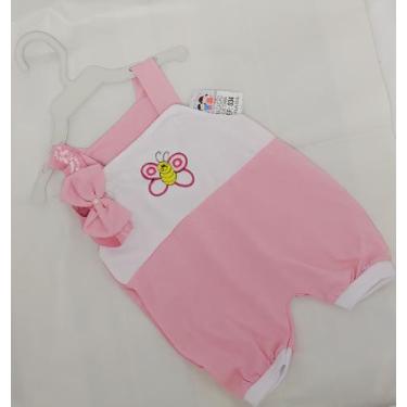 Imagem de Macacão Infantil Rosa Tam único (0 á 3 messes depende do biotipo da cr