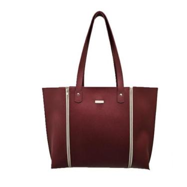 Imagem de Bolsa Estilo Sacola Feminina Kiser em material ecológico, Vinho