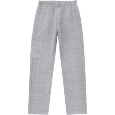 Imagem de Calça Masculina Infantil Moletom Peluciado Com Bolso KYLY Tamanho:16Co