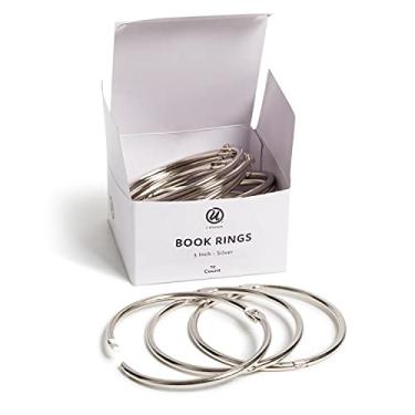 Imagem de U Brands Conjunto de anéis de livro, materiais de escritório, acessórios de fichário, prata, 7,6 cm, 12 unidades