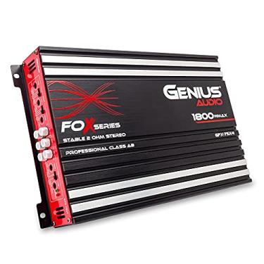 Imagem de Genius Amplificador automotivo GFX-75X4 1800 Watts-Max 4 canais estéreo profissional classe AB 2-Ohm estável