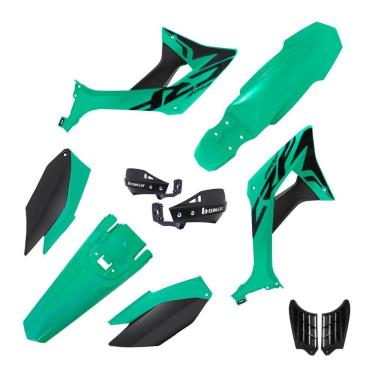 Imagem de Kit Plástico Biker Evo Crf 250f Com Adesivos + Protetor De Mão Biker