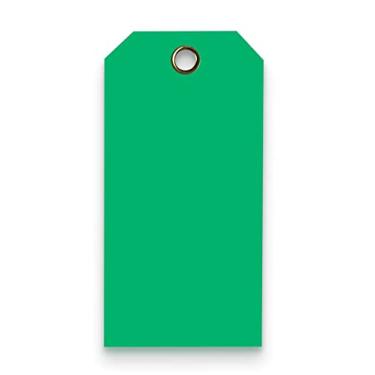 Imagem de Etiquetas de plástico à prova d 'água de 15 mm para serviço pesado em branco - Equipamento - Válvula - Mochila - Pacote com 100 (5 x 10 cm, Verde escuro)