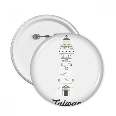 Imagem de Taiwan Travel Eluanbi Lighthouse China Alfinetes redondos crachá botão emblema decoração acessório 5 peças
