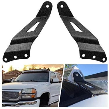 Imagem de Nilight 90030B Suporte de barra de luz LED curvo de 127 cm na cabine superior do para-brisa para Chevy Silverado Suburban Avalanche Tahoe e GMC Yukon Sierra, 2 anos de garantia, preto